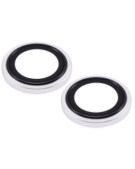 Casper Camera Lens Protector Compatible For iPhone 14 / 14 Plus (Silver) (Clear)