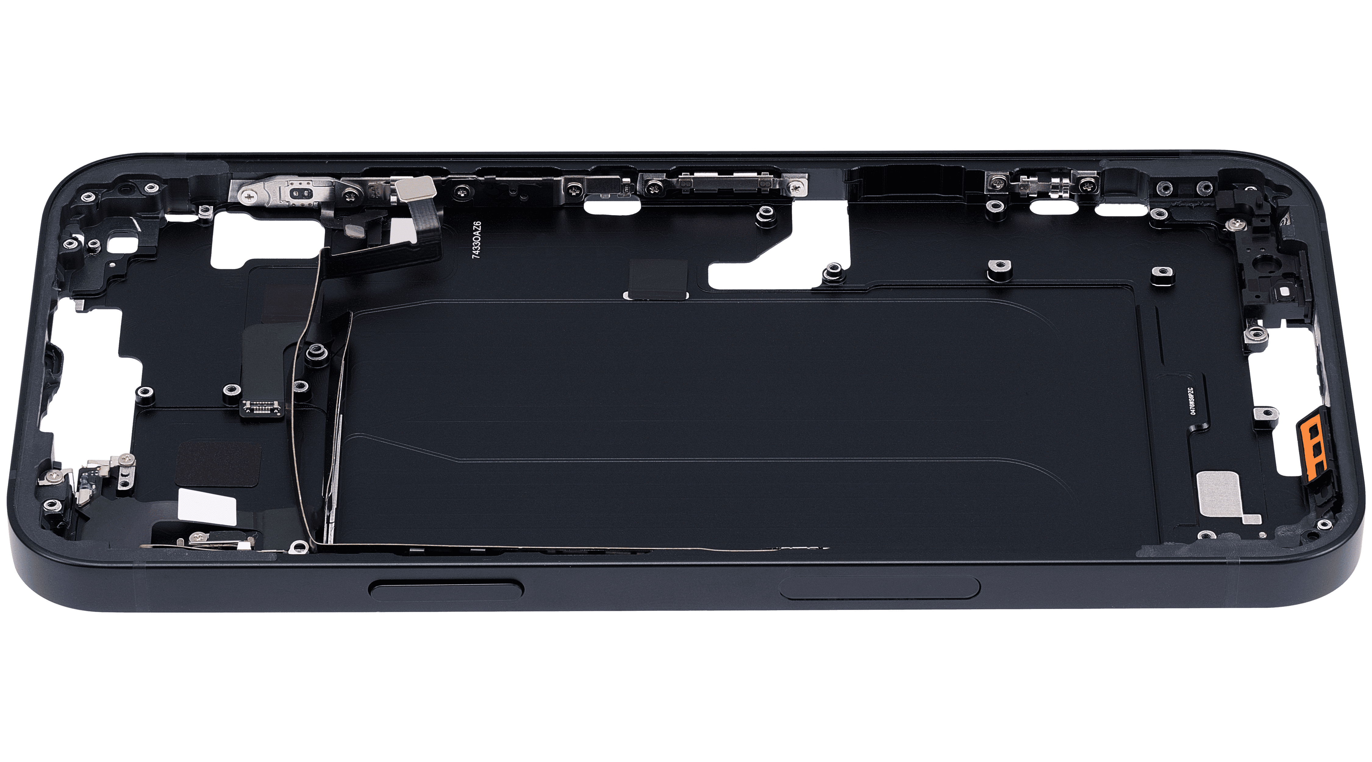 Mid-Frame Housing With Power And Volume Button Compatible For iPhone 14 Plus (US Version) (Aftermarket Plus) (Midnight)