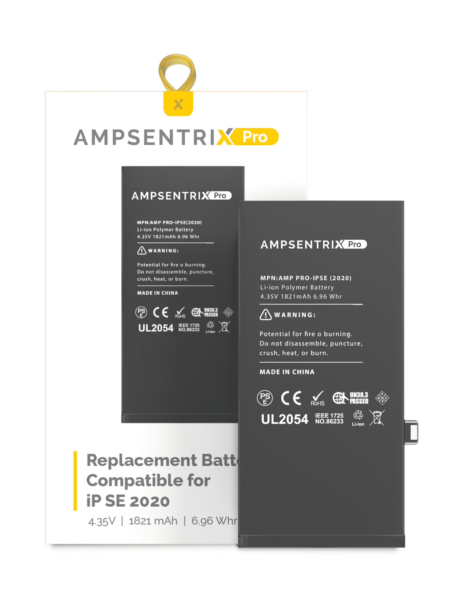 Replacement Battery Compatible For iPhone SE (2020) (AmpSentrix Pro)
