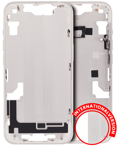 Mid-Frame Housing With Power And Volume Button Compatible For iPhone 14 (International Version) (Aftermarket Plus) (Starlight)