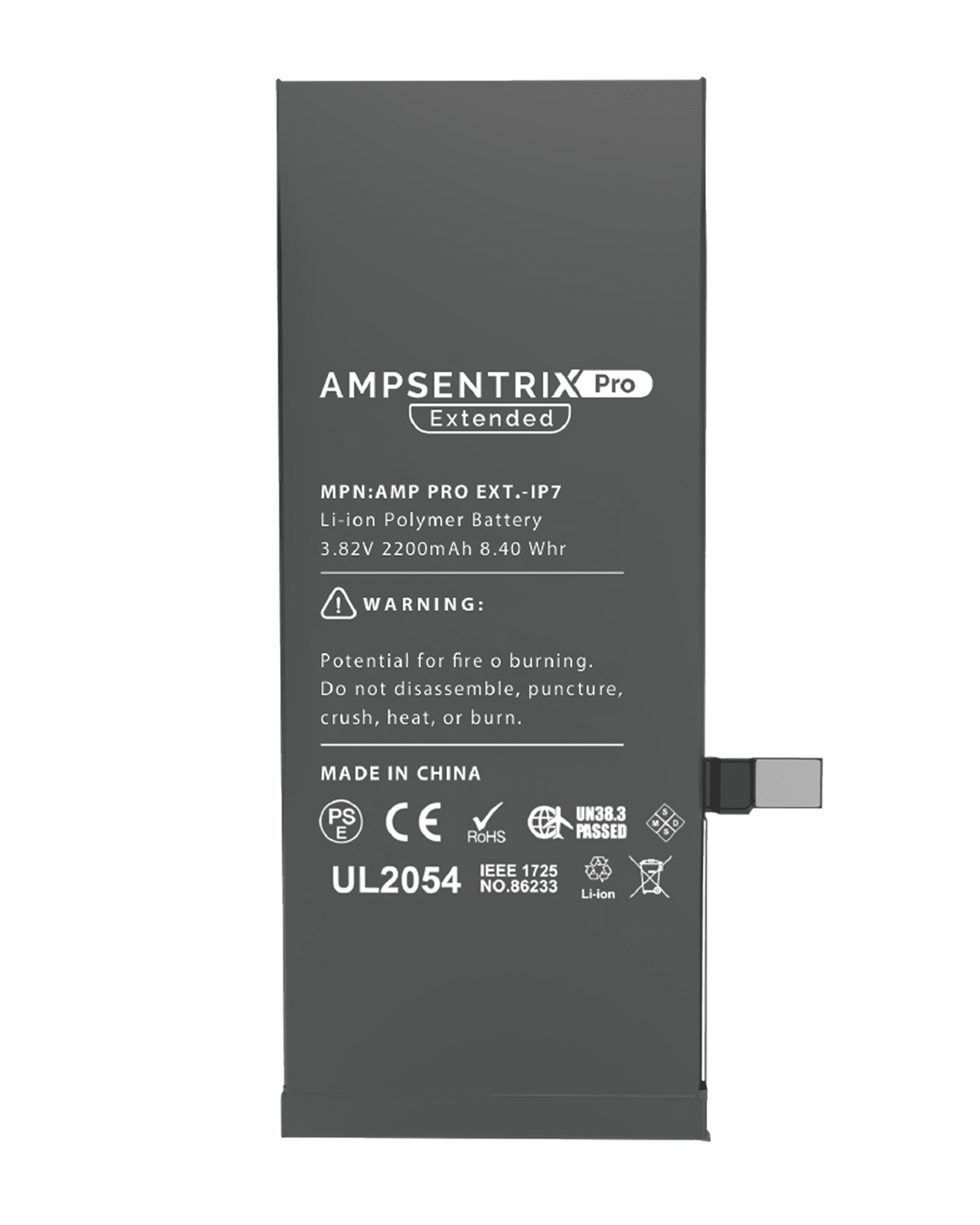 Extended Capacity Replacement Battery Compatible For iPhone 7 (AmpSentrix Pro Extended)