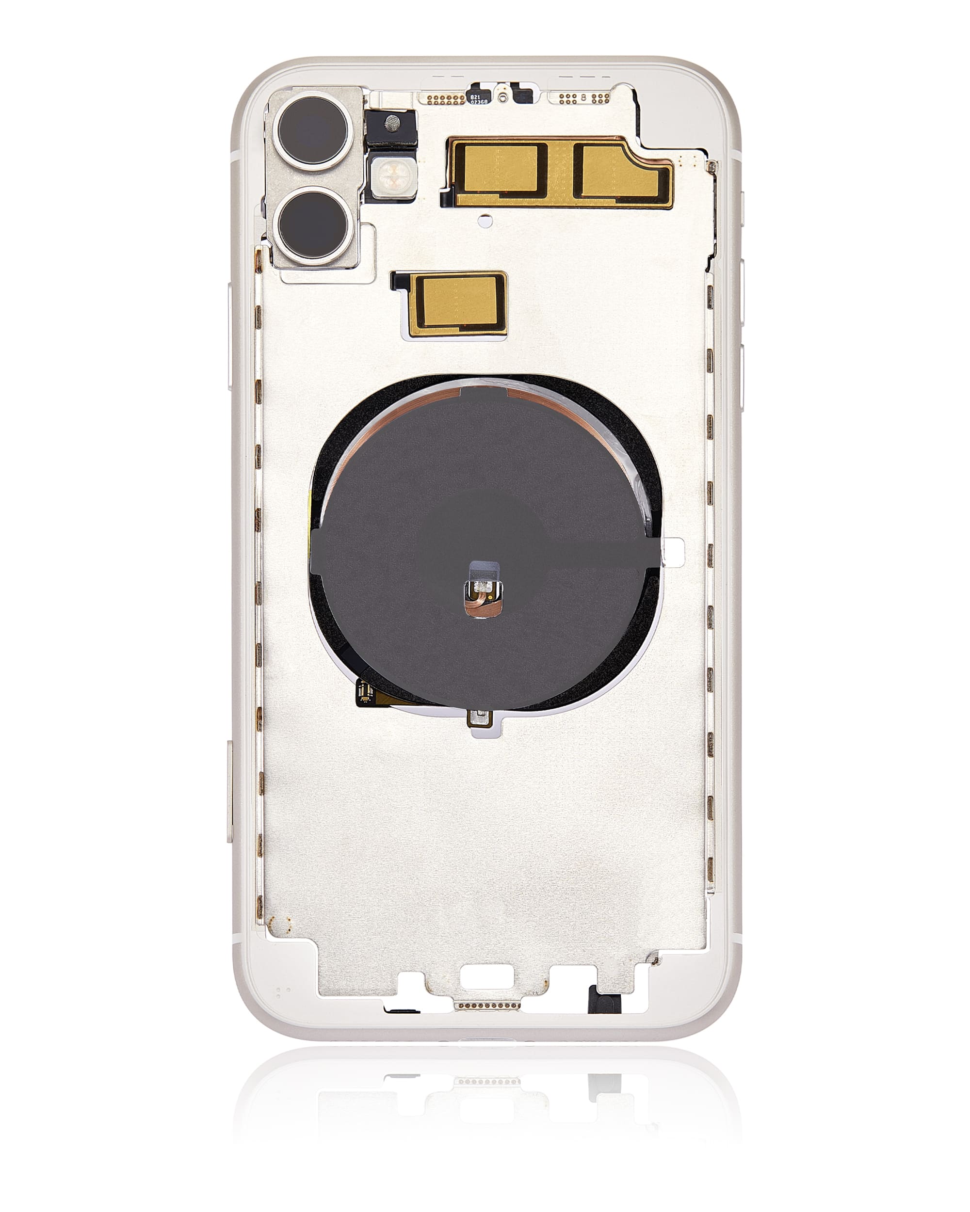 Back Housing W/ Small Components Pre-Installed (Without Back Cover) Compatible For iPhone 11 (White)