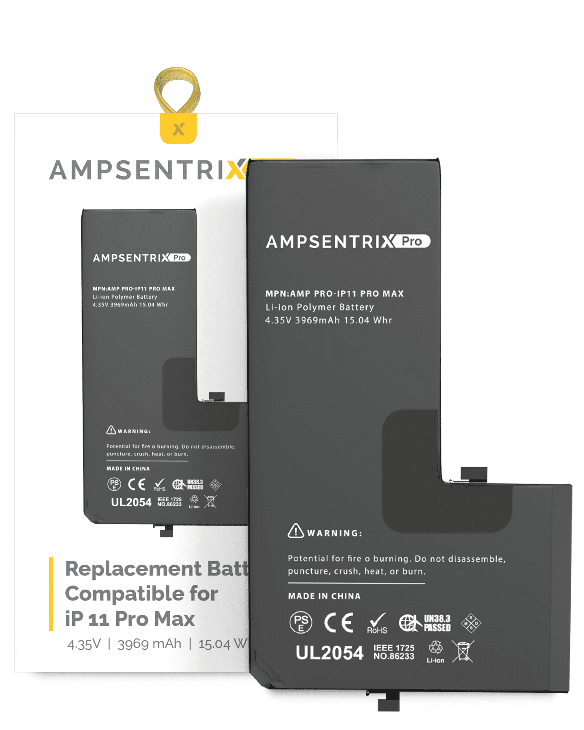 Replacement Battery Compatible For iPhone 11 Pro Max (AmpSentrix Pro)