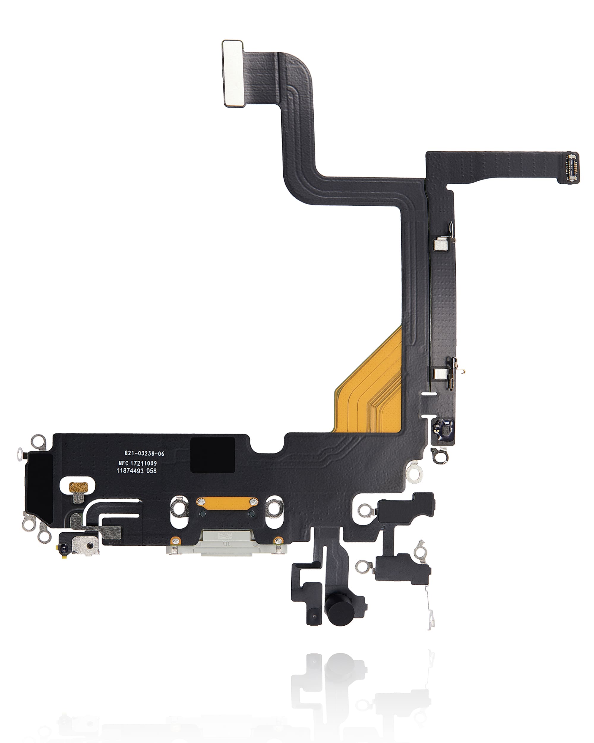 Charging Port Flex Cable Compatible For iPhone 13 Pro (Used OEM Pull) (Silver)