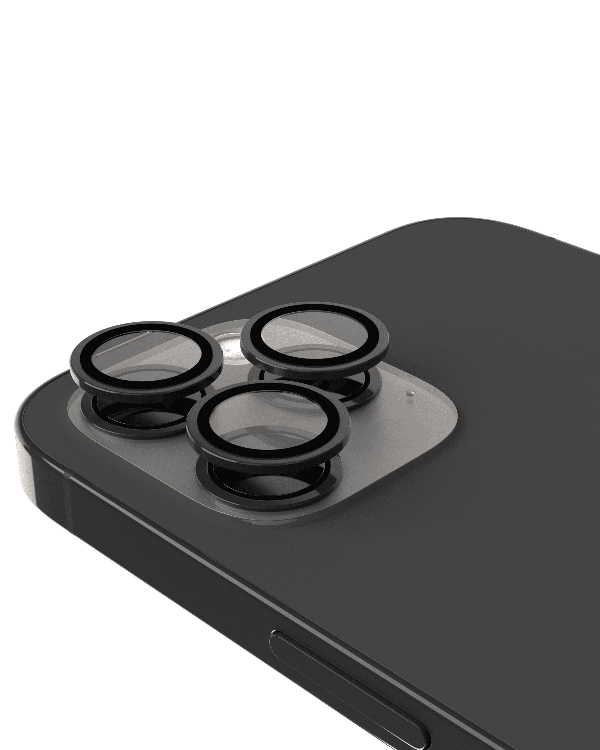 Casper Camera Lens Protector Compatible For iPhone 15 Pro / 15 Pro Max (Black) (Clear)