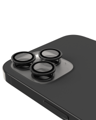 Casper Camera Lens Protector Compatible For iPhone 15 Pro / 15 Pro Max (Black) (Clear)