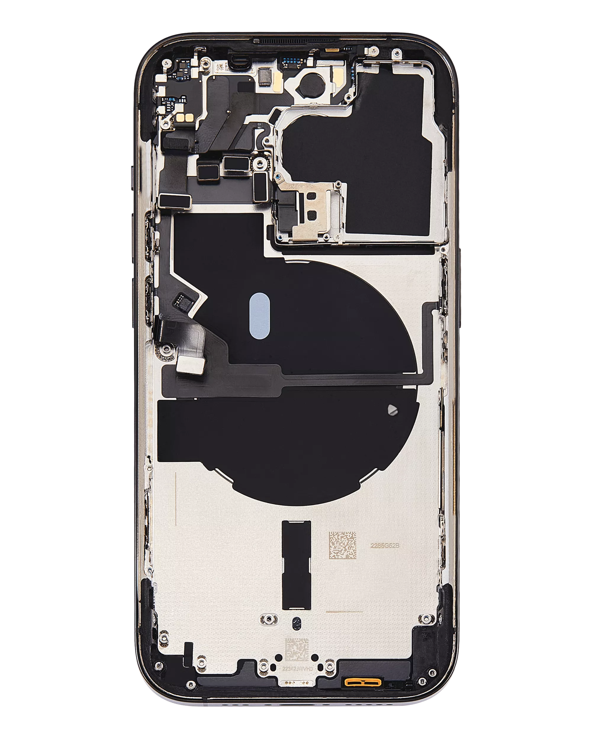 Back Housing W/ Small Pre-Installed Compatible For iPhone 14 Pro (U.S Version) (Used OEM Pull: Grade C) (Space Black)