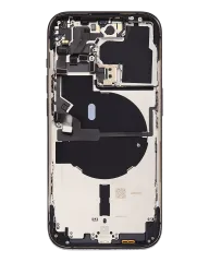 Back Housing W/ Small Pre-Installed Compatible For iPhone 14 Pro (U.S Version) (Used OEM Pull: Grade C) (Space Black)