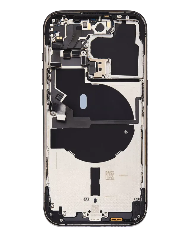 Back Housing W/ Small Pre-Installed Compatible For iPhone 14 Pro (U.S Version) (Used OEM Pull: Grade C) (Space Black)