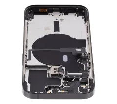 Back Housing W/ Small Pre-Installed Compatible For iPhone 14 Pro (U.S Version) (Used OEM Pull: Grade C) (Space Black)