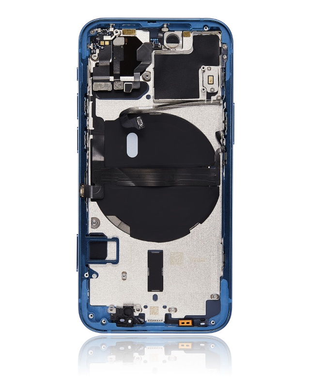 Back Housing W/ Small Components Pre-Installed Compatible For iPhone 13 Mini (International Version) (No Logo) (Aftermarket Plus) (Blue)