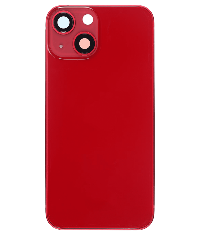 Back Housing W/ Small Components Pre-Installed Compatible For iPhone 13 Mini (International Version) (Used OEM Pull: Grade A) (Red)