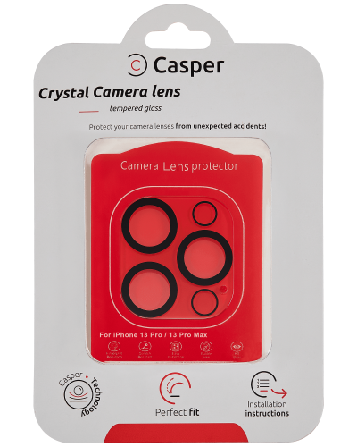 Casper Camera Lens Protector Compatible For iPhone 13 Pro / 13 Pro Max (Crystal Full Cover)