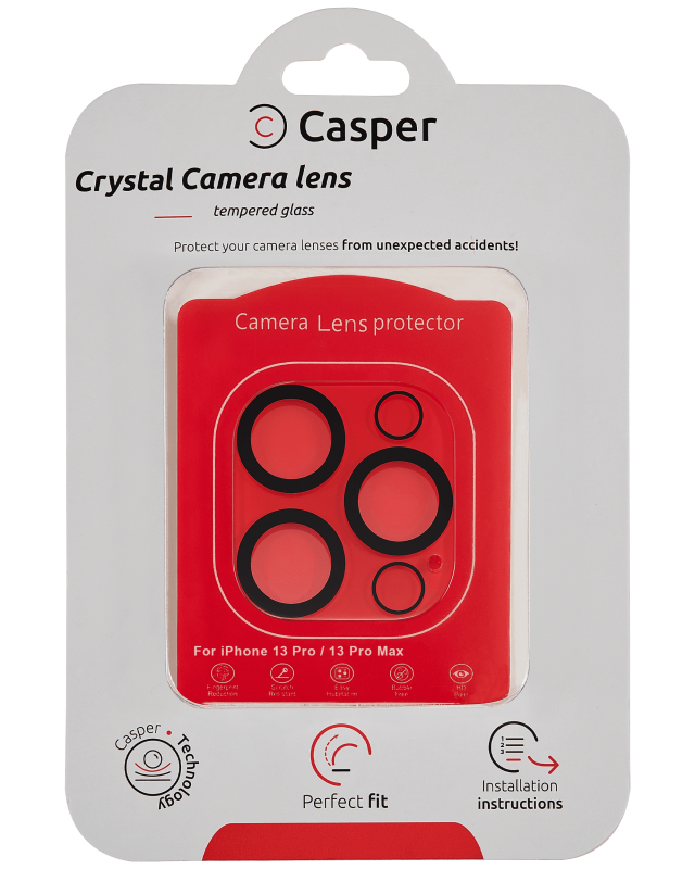 Casper Camera Lens Protector Compatible For iPhone 13 Pro / 13 Pro Max (Crystal Full Cover)