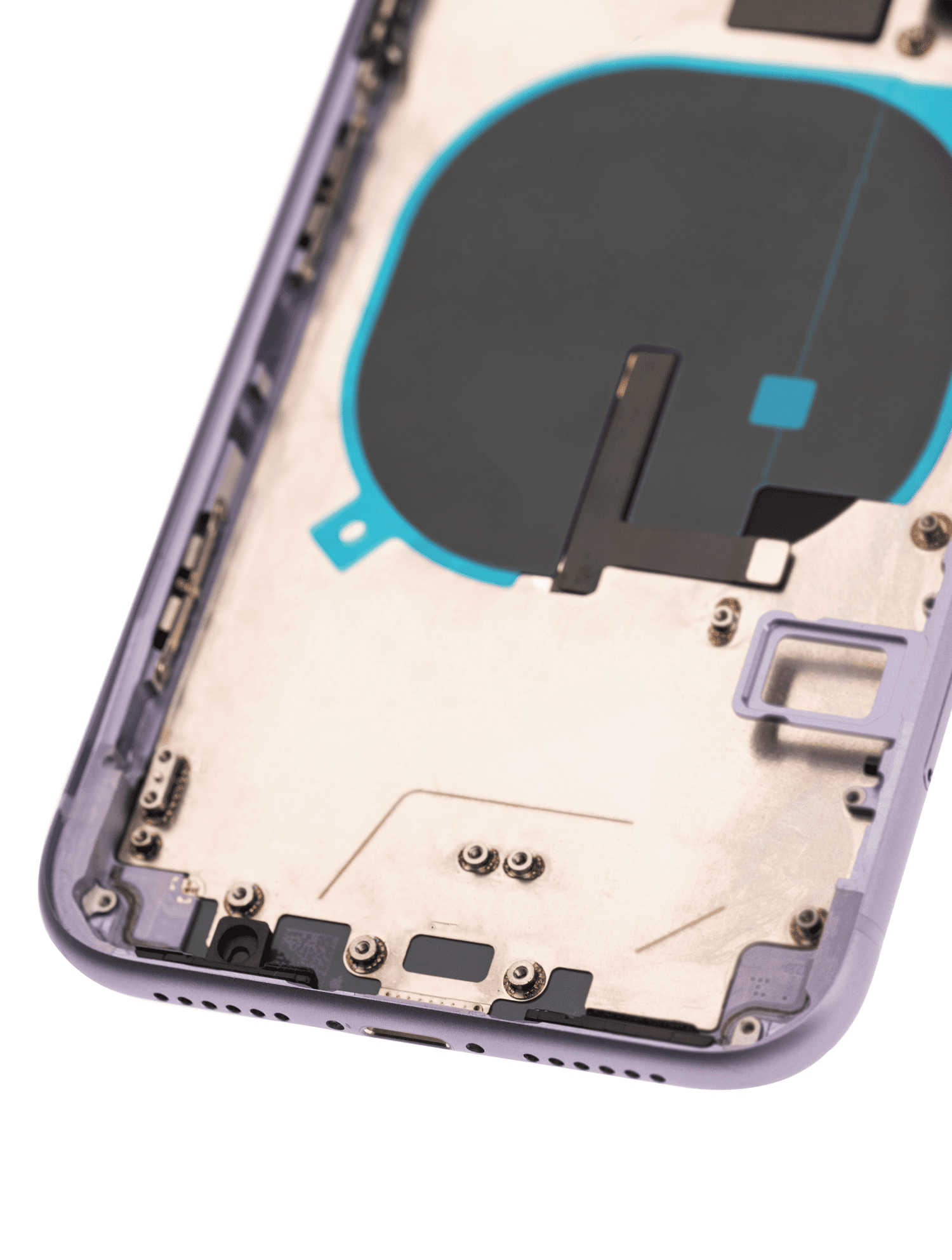 Back Housing W/ Small Components Pre-Installed Compatible For iPhone 11 (Used OEM Pull: Grade C) (Purple)