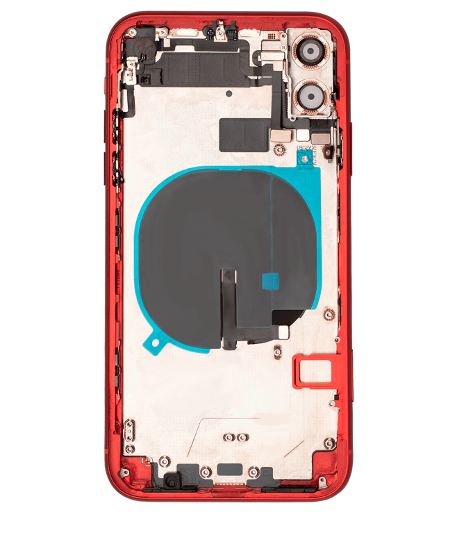 Back Housing W/ Small Components Pre-Installed Compatible For iPhone 11 (Used OEM Pull: Grade C) (Red)