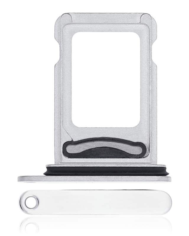 Dual Sim Card Tray Compatible For iPhone 13 Pro / 13 Pro Max (Silver)