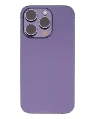 Back Housing W/ Small Pre-Installed Compatible For iPhone 14 Pro (U.S Version) (Used OEM Pull: Grade B) (Deep Purple)