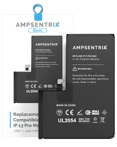 Replacement Battery Compatible For iPhone 13 Pro Max (AmpSentrix Basic)