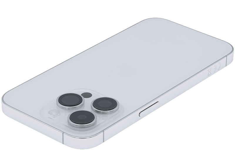 Back Housing W/ Small Pre-Installed Compatible For iPhone 14 Pro (International Version) (Used OEM Pull: Grade A) (Silver)
