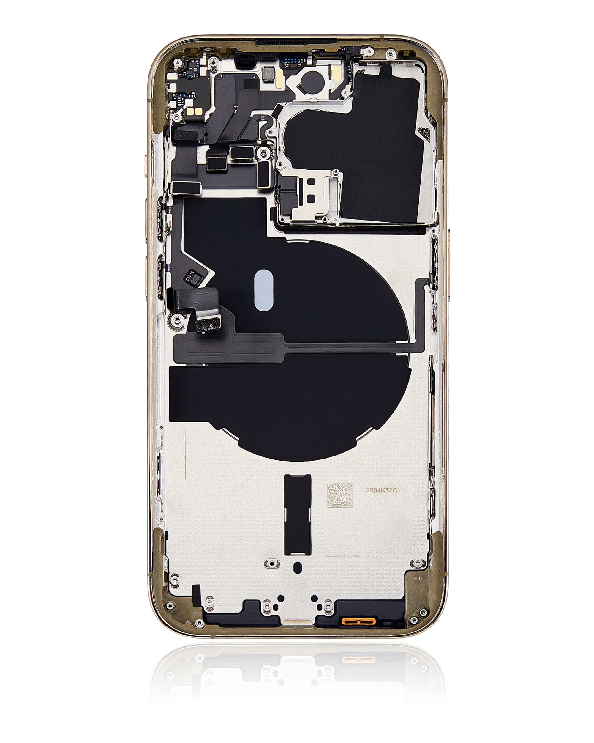 Back Housing W/ Small Pre-Installed Compatible For iPhone 14 Pro (U.S Version) (Used OEM Pull: Grade A) (Gold)