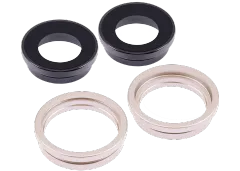 Back Camera Lens With Bracket & Bezel Compatible For iPhone 14 / 14 Plus (2 Piece Set) (Aftermarket Plus) (Starlight)