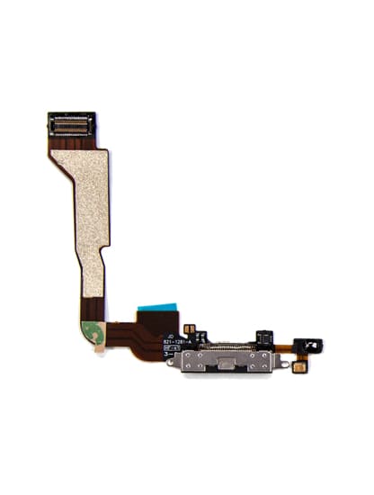 Charging Port Cable Compatible For iPhone 4 (CDMA) (Black)