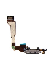 Charging Port Cable Compatible For iPhone 4 (CDMA) (Black)