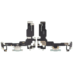 Charging Port Flex Cable Compatible For iPhone 15 (Premium) (Green)