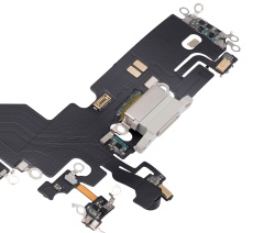 Charging Port Flex Cable Compatible For iPhone 13 Pro (Aftermarket Plus) (Silver)