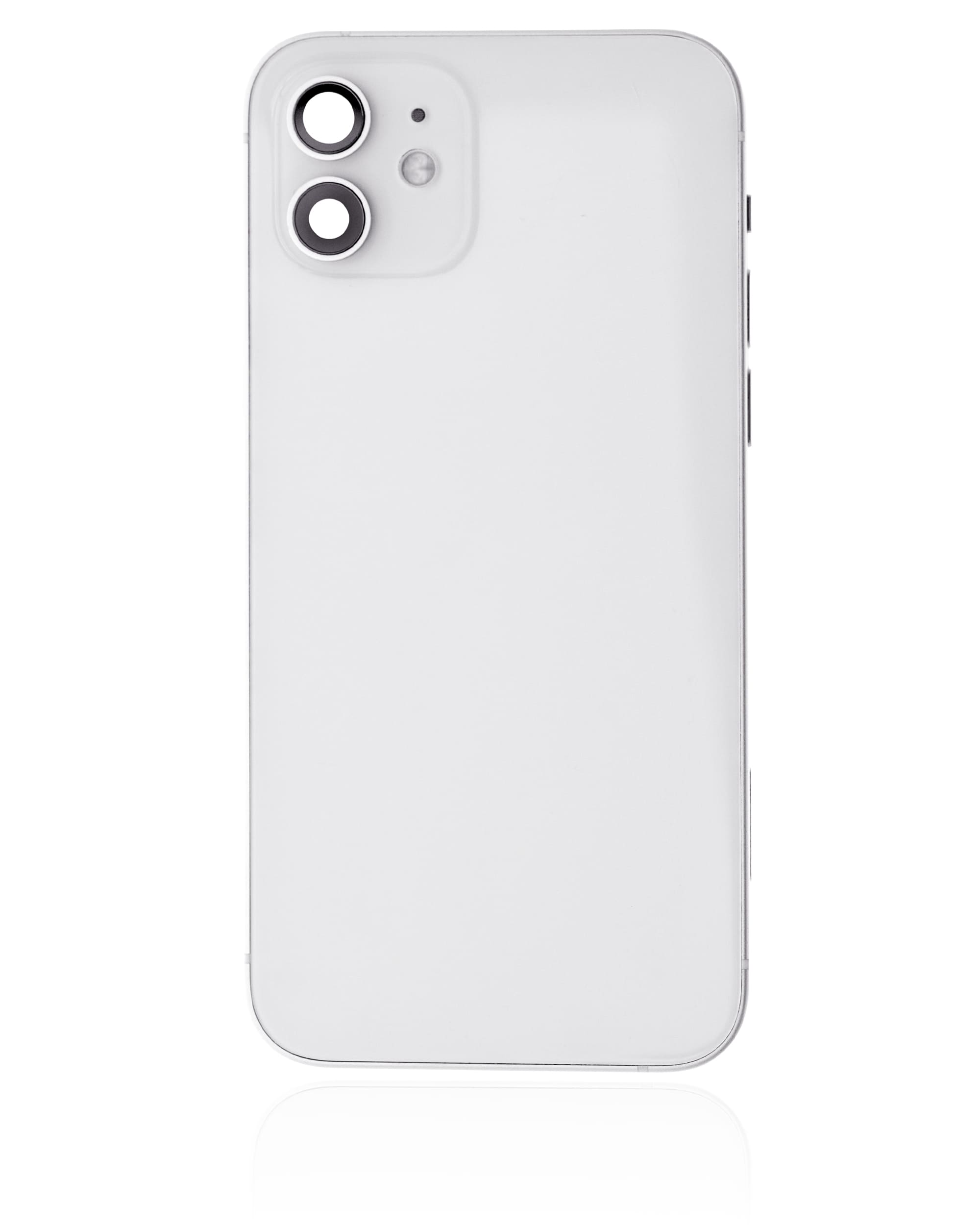 Back Housing W/ Small Components Pre-Installed Compatible For iPhone 12 (US Version) (Used OEM Pull: Grade C) (White)