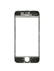 2 in 1 (Front Glass + Frame Pre-Installed) Compatible For iPhone 5C (2 Pack) (Black)