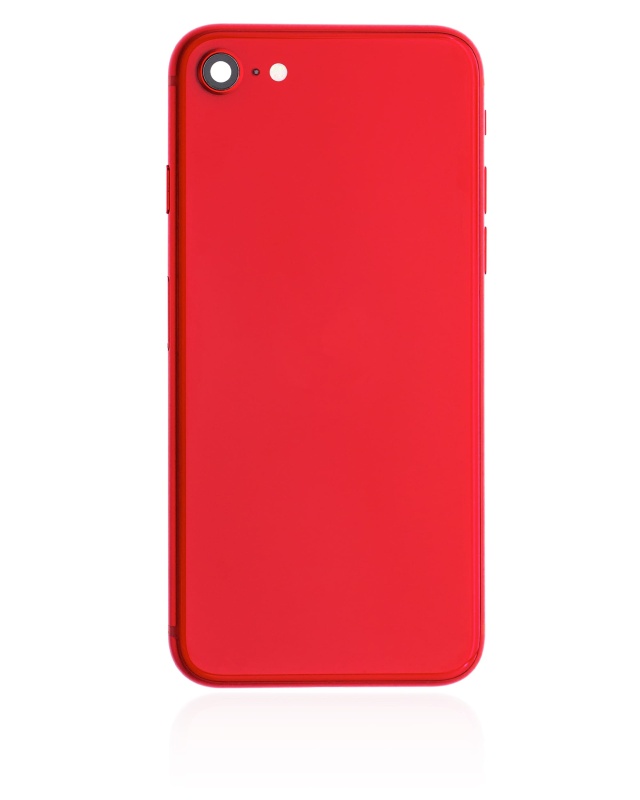 Back Housing W/ Small Components Pre-Installed Compatible For iPhone SE (2020) (Used OEM Pull: Grade C) (Red)