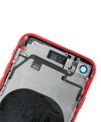 Back Housing W/ Small Components Pre-Installed Compatible For iPhone 8 (Used OEM Pull: Grade A) (Red)