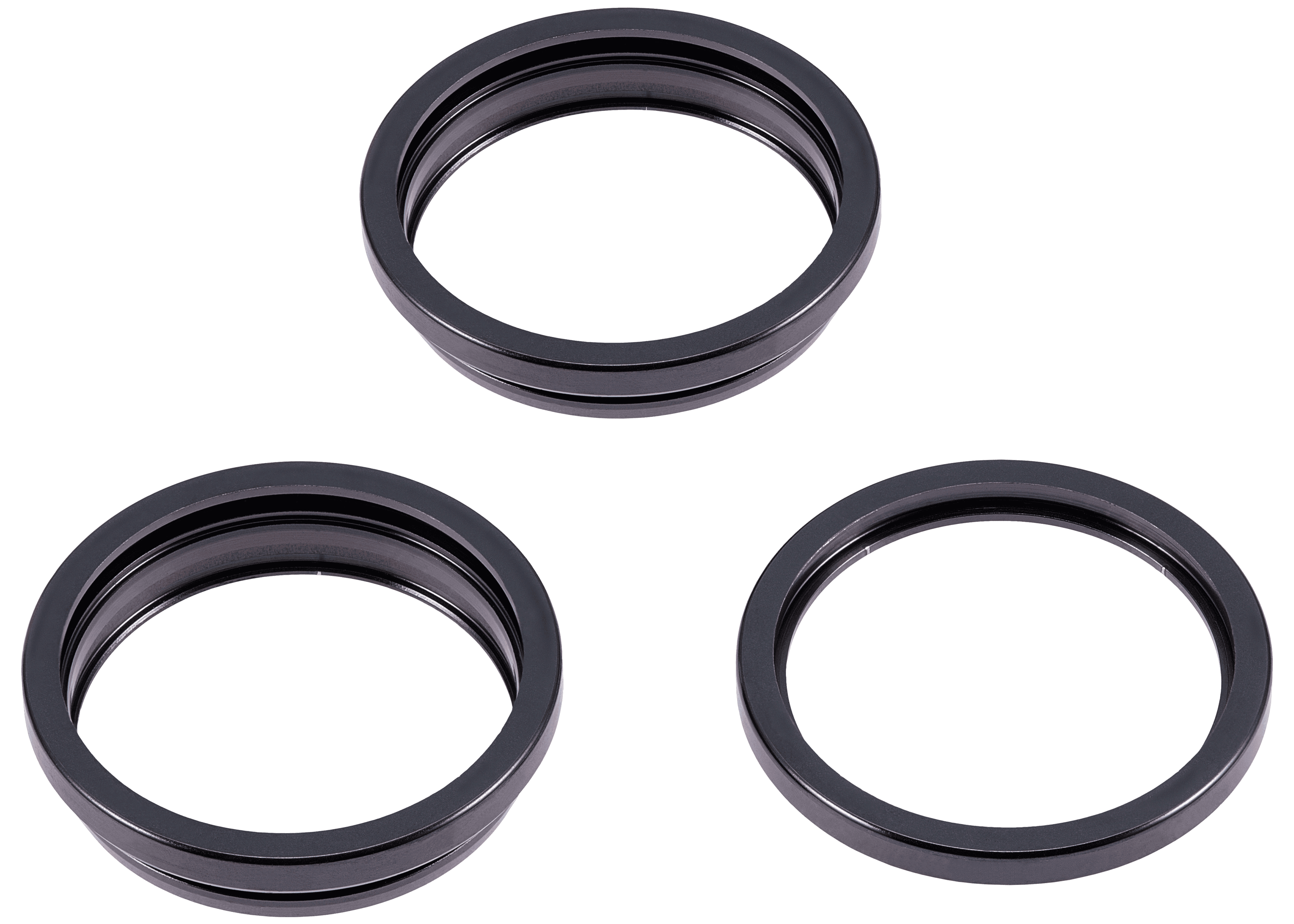 Back Camera Bezel Ring Only Compatible For iPhone 15 Pro (Black Titanium) (3 Piece Set)