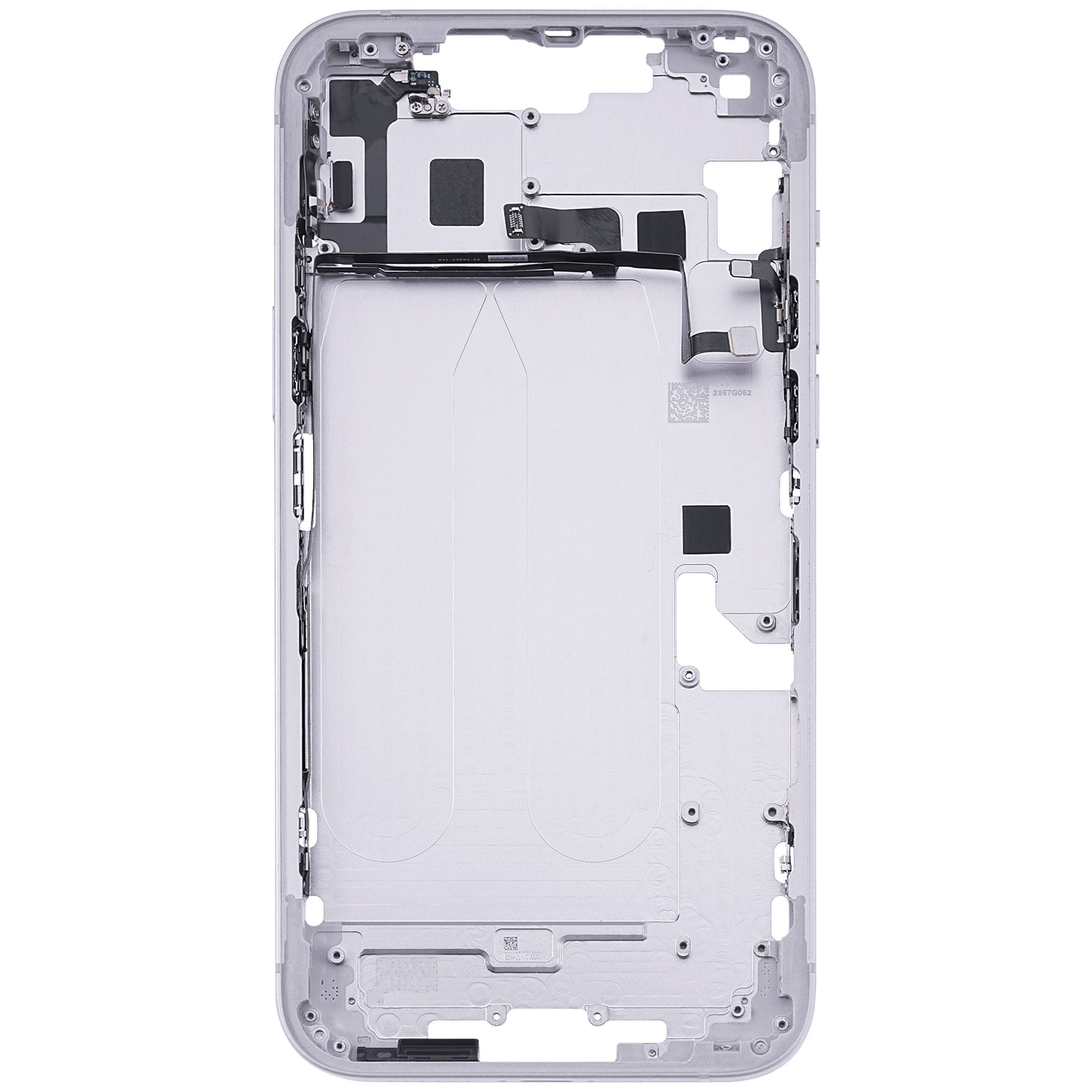 Mid-Frame Housing With Power And Volume Button Compatible For iPhone 14 Plus (US Version) (Used OEM Pull: Grade B) (Purple)