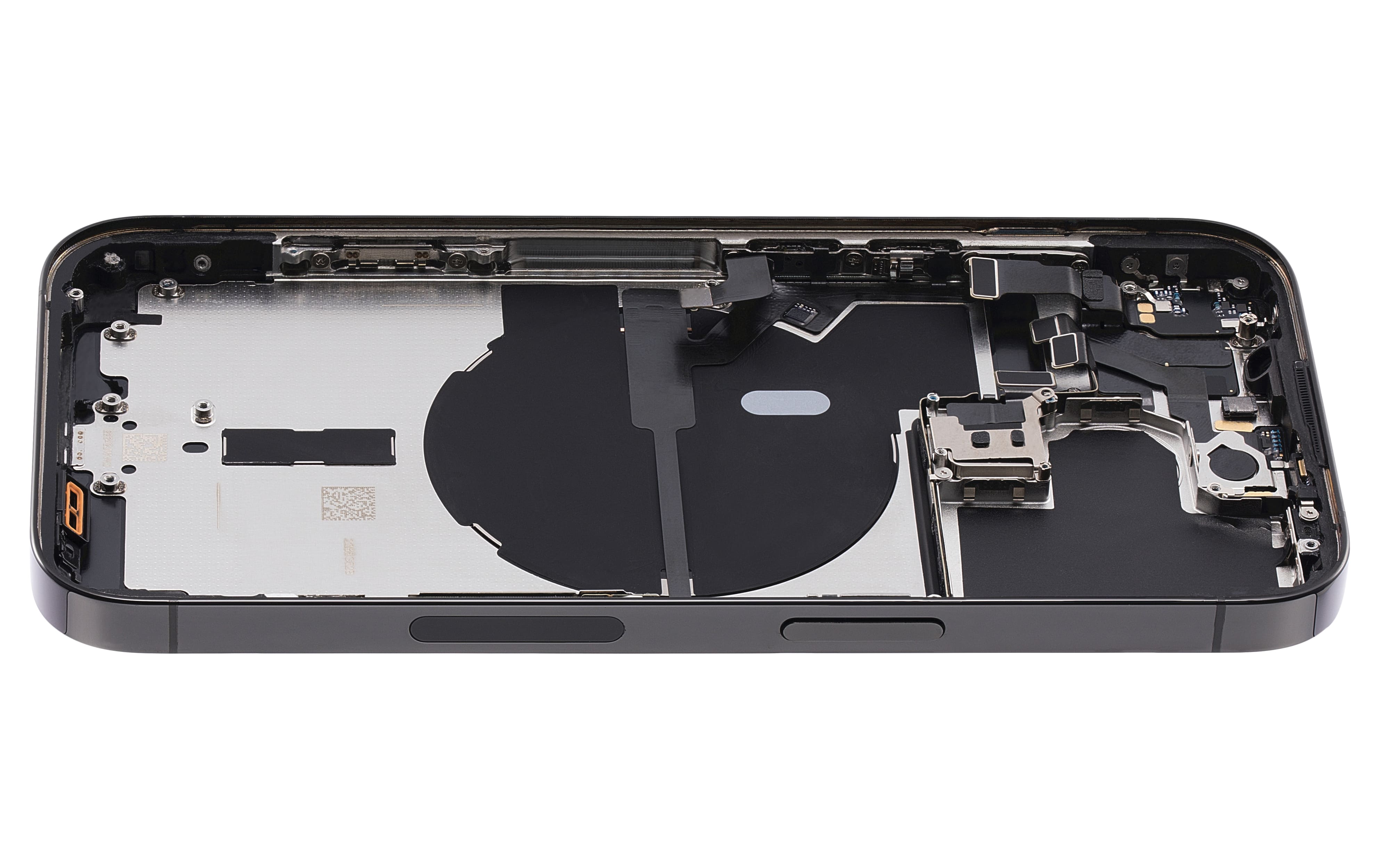 Back Housing W/ Small Pre-Installed Compatible For iPhone 14 Pro (U.S Version) (Used OEM Pull: Grade A) (Space Black)