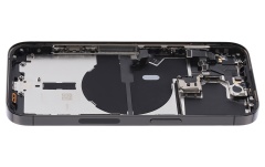 Back Housing W/ Small Pre-Installed Compatible For iPhone 14 Pro (U.S Version) (Used OEM Pull: Grade A) (Space Black)