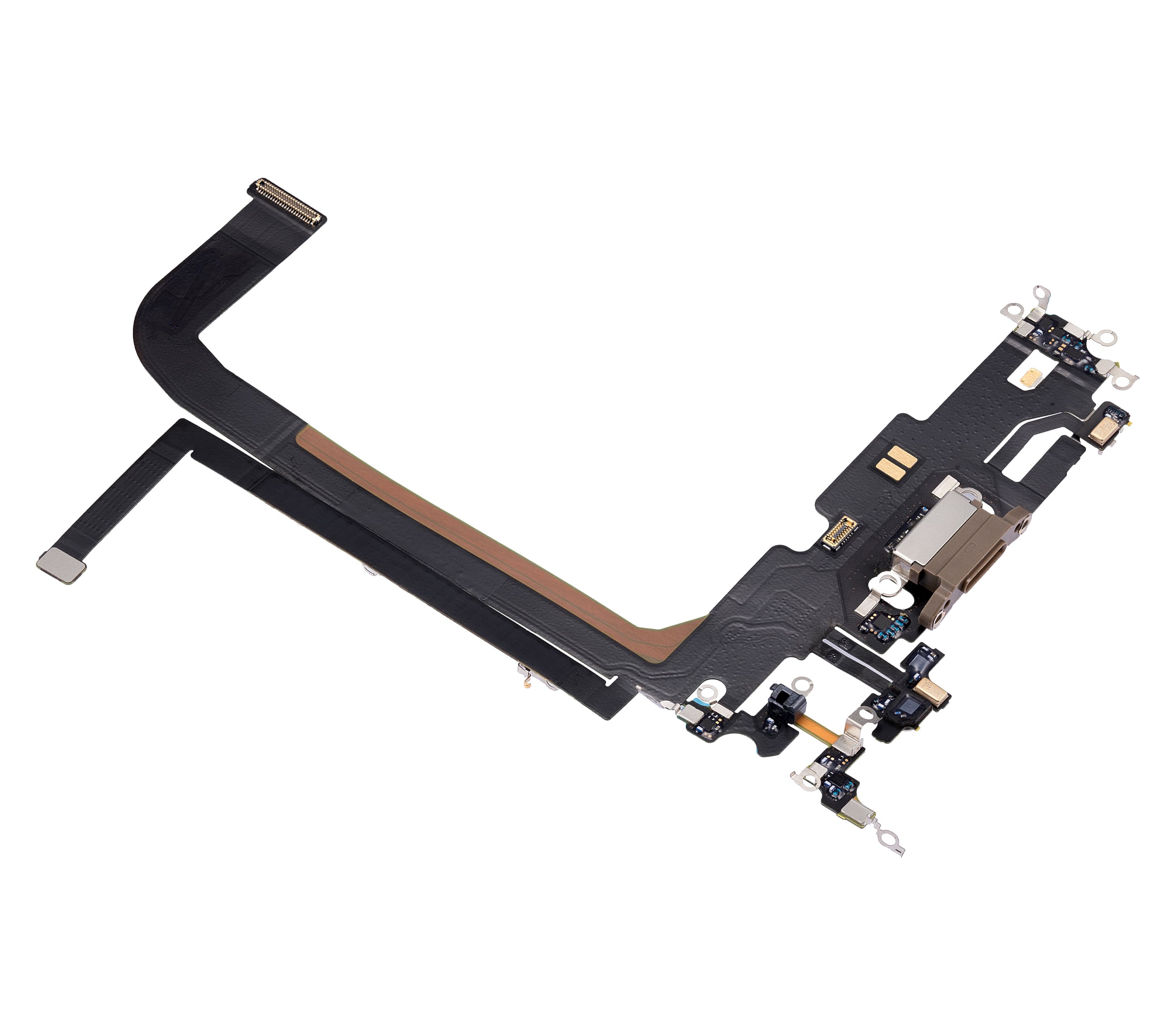Charging Port Flex Cable Compatible For iPhone 13 Pro Max (Used OEM Pull) (Gold)