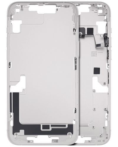 Mid-Frame Housing With Power And Volume Button Compatible For iPhone 14 Plus (Used OEM Pull: Grade C) (Starlight)