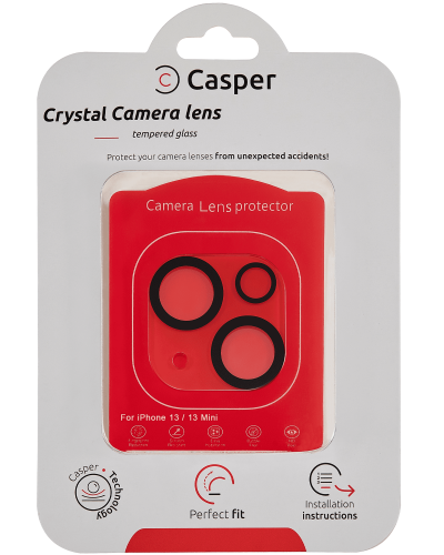 Casper Camera Lens Protector Compatible For iPhone 13 / 13 Mini (Crystal Full Cover)