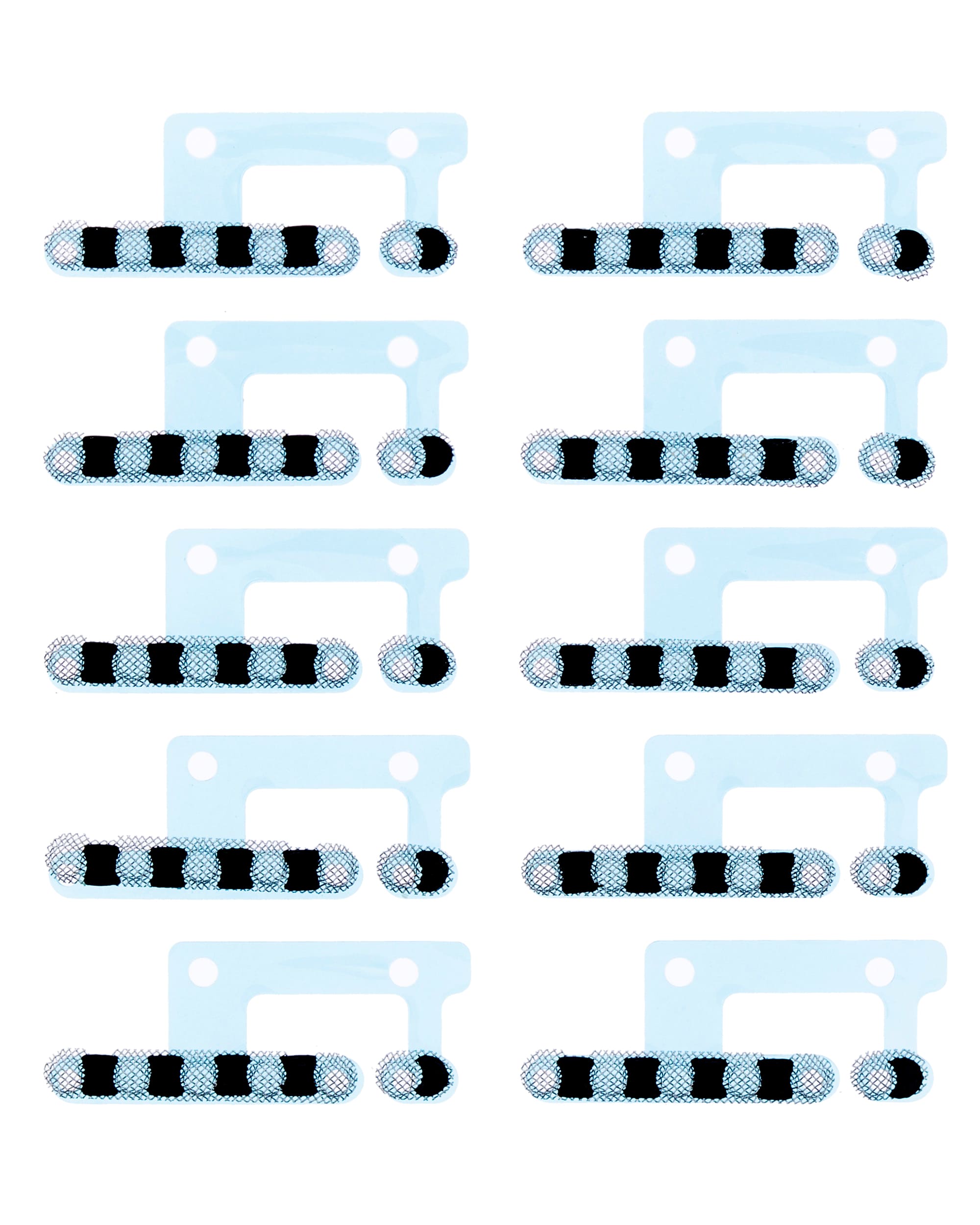 Loudspeaker / Mic Mesh Compatible For iPhone 12 Pro Max (White) (10 Pack)