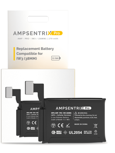 Replacement Battery Compatible For Watch Series 3 (38MM) (GPS + Cellular Version) (AmpSentrix Pro)
