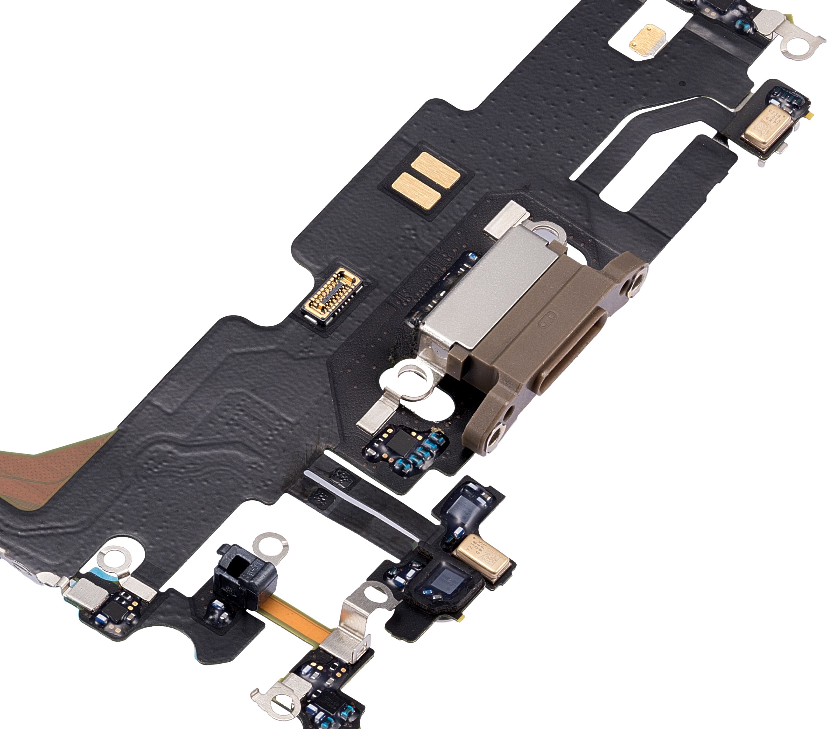 Charging Port Flex Cable Compatible For iPhone 13 Pro Max (Used OEM Pull) (Gold)