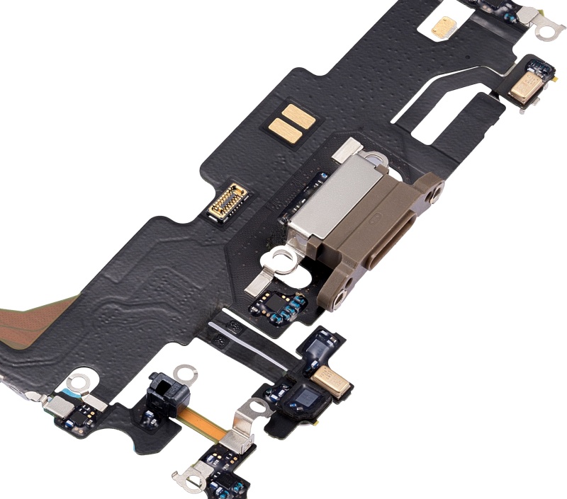 Charging Port Flex Cable Compatible For iPhone 13 Pro Max (Used OEM Pull) (Gold)