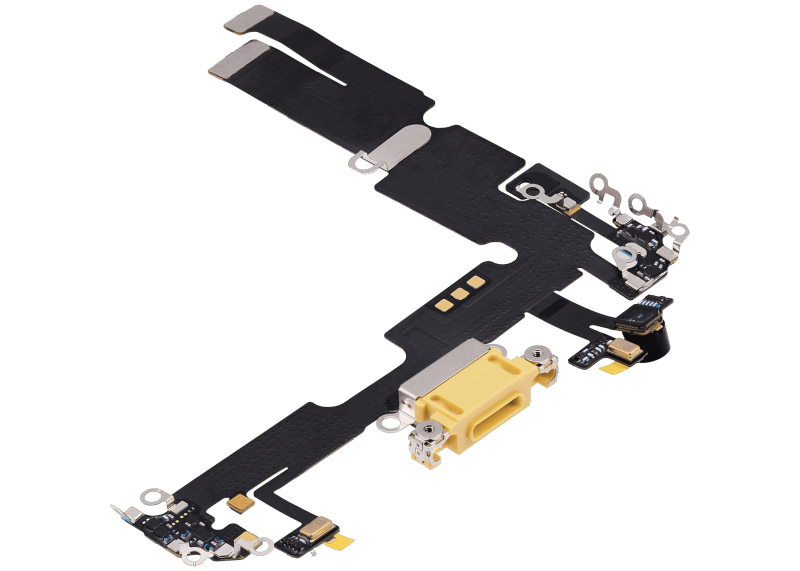 Charging Port Flex Cable Compatible For iPhone 14 Plus (Premium) (Yellow)