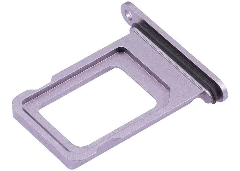 Single Sim Card Tray Compatible For iPhone 14 / 14 Plus (Purple)