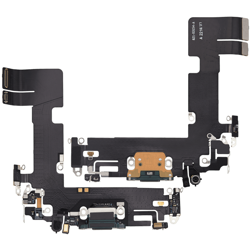 Charging Port Flex Cable Compatible For iPhone 13 (Used OEM Pull) (Green)