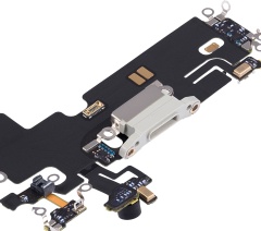 Charging Port Flex Cable Compatible For iPhone 13 Pro (Used OEM Pull) (Silver)