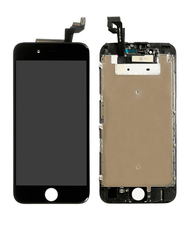 LCD Assembly With Steel Plate Compatible For iPhone 6S (Aftermarket) (Black)